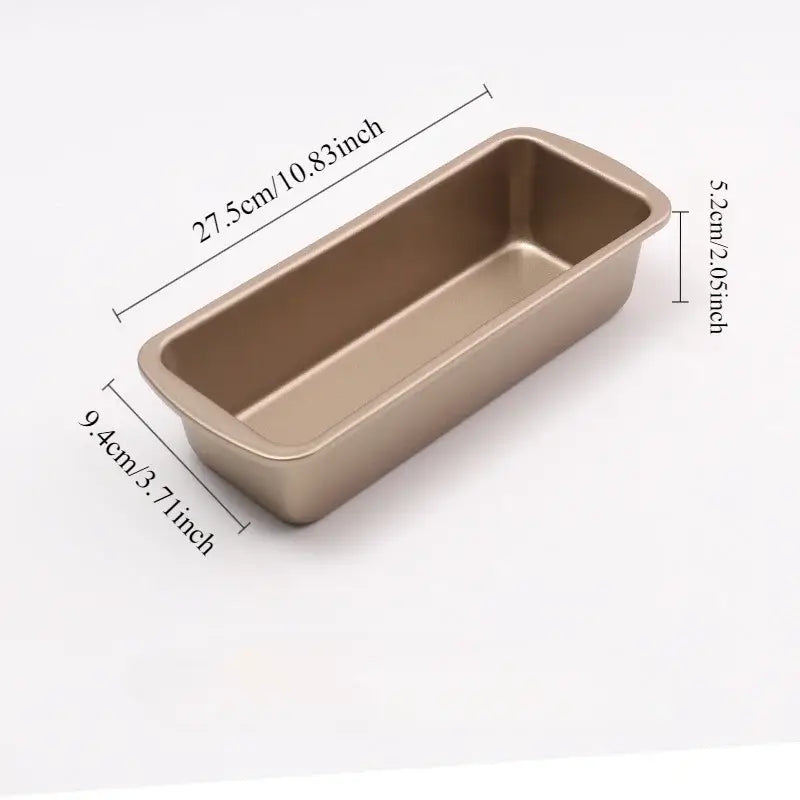 Rectangle Loaf Pan with Lid 1lb Non-Stick Bread Baking Pan Carbon Steel Corrugated Toast Box Toast Mold for Oven Baking Tool