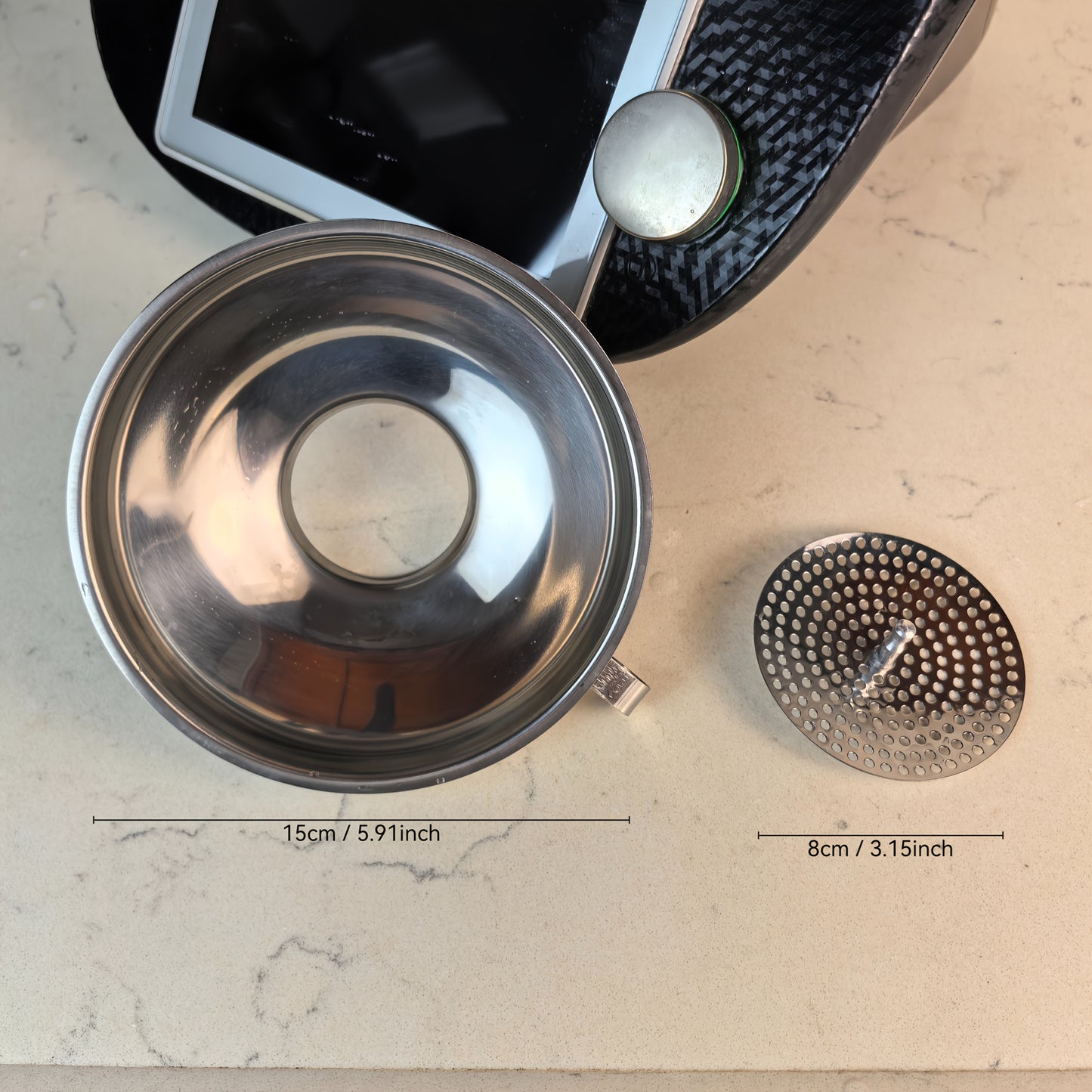 Sparkles MagicStrain -Stainless Steel Separator for Thermomix TM31/TM5/TM6 & Strainer for TM7 to fill Glasses etc