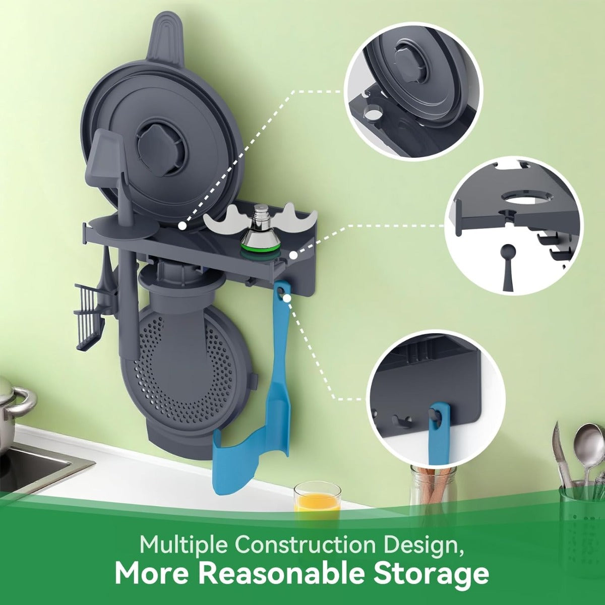 Sparkles Magic WallMount - The ultimate space-saving storage solution for your Thermomix TM7 TM6 TM5 TM31 accessories.