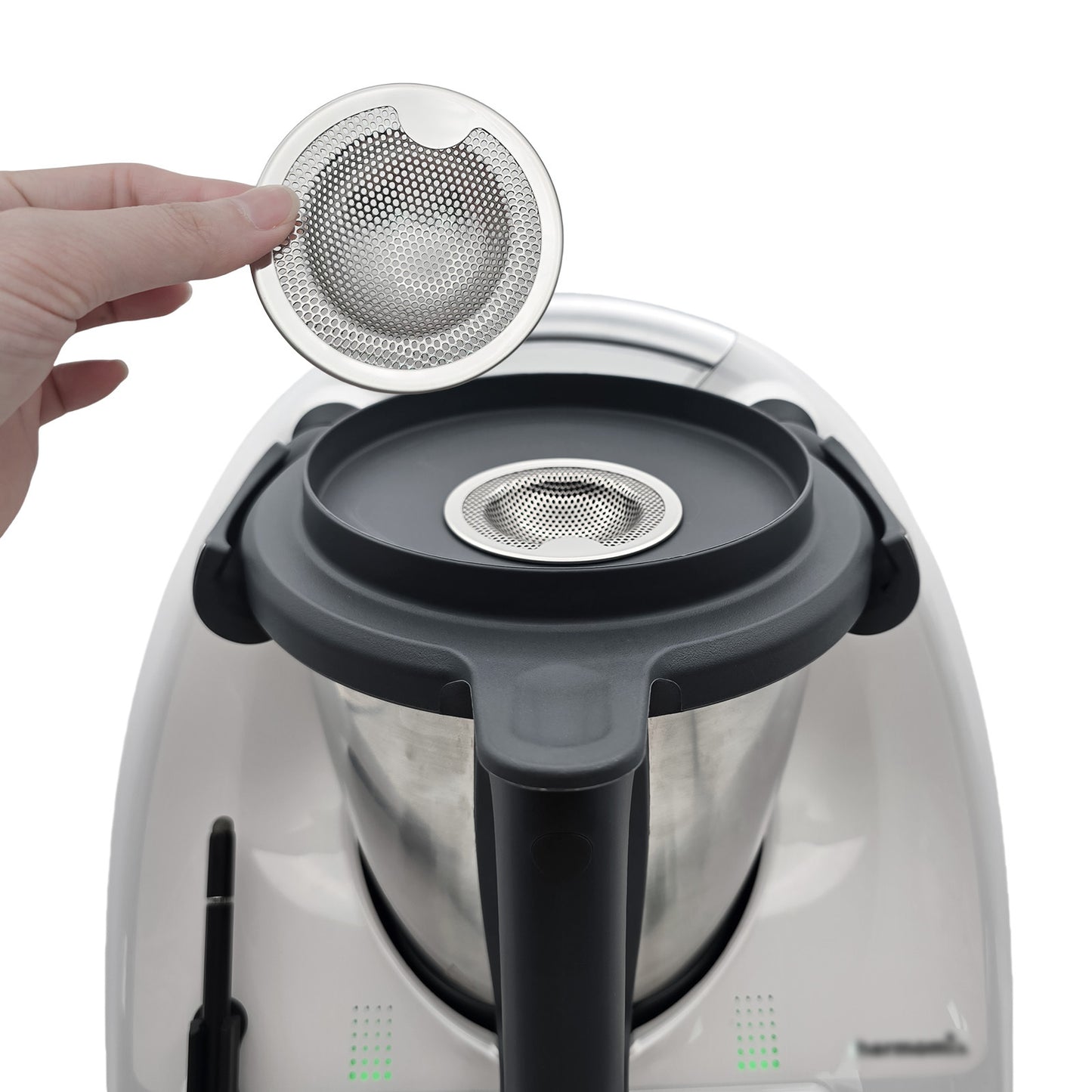 Stainless Steel Splash Guard Thermomix TM6/TM5/TM31 Splash Guard Strainer - Steam Buffer Net & Splash Guard with Detachable Filter, Food-Safe for Blending, Chopping